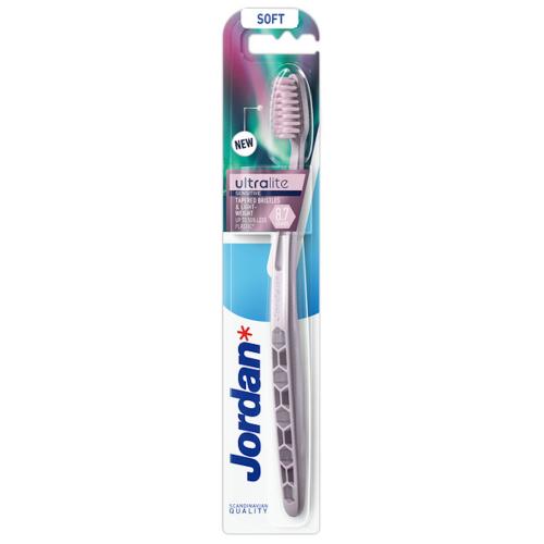 Jordan Ultralite Toothbrush Soft 1 Τεμάχιο Μαλακή Οδοντόβουρτσα για Βαθύ Καθαρισμό με Εξαιρετικά Λεπτές Ίνες Κωδ 310094 - Λιλά